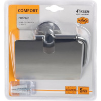 Бумагодержатель FIXSEN "comfort chrome" с крышкой, хром fx- 85010
