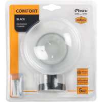 Мыльница FIXSEN "comfort black" стекло, черная fx- 86008