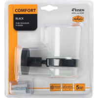 Подстаканник FIXSEN "comfort black" одинарный, черный fx- 86006