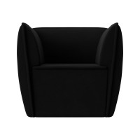 Кресло Лига диванов Бергамо полностью микровельвет черный 112012