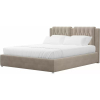 Интерьерная кровать Лига диванов Камилла 160 велюр бежевый 101296