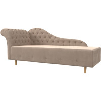 Кушетка Лига диванов Камерон левый полностью велюр бежевый 110090L