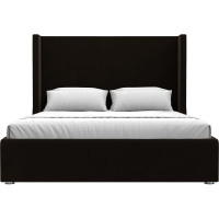 Интерьерная кровать Лига диванов Ларго 160 микровельвет коричневый 101327