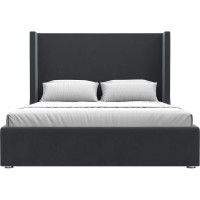 Интерьерная кровать Лига диванов Ларго 160 велюр серый 101321