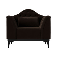 Кресло Лига диванов Флорида полностью микровельвет коричневый 112303
