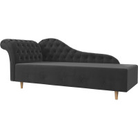 Кушетка Лига диванов Камерон левый полностью велюр серый 110095L