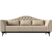 Прямой диван Лига диванов Флорида полностью экокожа бежевая 112379