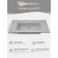 Полувстраиваемая раковина для ванной Uperwood Parma Quartz 75 см, белая матовая, жасмин 291003005