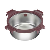 Ланч-бокс Smart Solutions стальной со стеклянной крышкой, 1,5 л, сливовый SFE-SS-LB-ST-GLS-PL-1.5