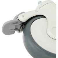 Колесо с кронштейном, тормозом, болтом и шайбой EMES EC04MBT125X32F12M12X45BOLTWASHER