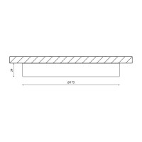 Накладной светильник DesignLed 15w, 220v, 3000к, 1200lm, 175x24 мм KH-R175-15-WW