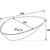 Умывальник мебельный Runo Трио 60 (TERZO 60) (треугол.) 00-00001360