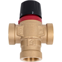 Термостатический смесительный клапан для систем отопления и гвс ROMMER 3/4" вр 20-43с kv 1,6 (боковое смешивание) RG0092NU9FV18R