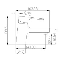Смеситель для умывальника ARCO DA VELLA 40 мм, зеленый/хром A1031GR 11858