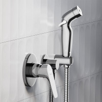 Смеситель монтируемый в стену Damixa Jupiter с гиг. душем, хром 777510001