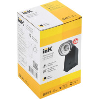 Накладной настенный светильник IEK Lighting 4035 под лампу gx53, черный LT-UBB0-4035-GX53-1-K02