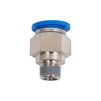 Фитинг цанговый прямой с наружной резьбой M1/4" для трубки с наружным диаметром 14 мм PC 14-R02 SHPI PC 14-02