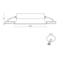 Потолочный светильник DesignLed wl черный 20вт, 4000 BQ009120-BL-NW