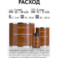 Масло паркетное быстросохнущее Kraskovar Дуб 2,2л 1761