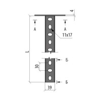 Универсальная потолочная стойка Система КМ усиленная 2000 мм UPTU2000