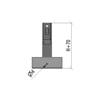 Коньковый держатель зажимной Система КМ с широким основанием для прутка D5-8 мм H100 мм ZN MA0111 BKDZ-H100-D5-8 ZN