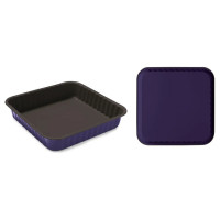 Квадратная рифленая форма для выпечки GUARDINI Bon Ton фиолетовая, 24x24 см 74524PULBHEE