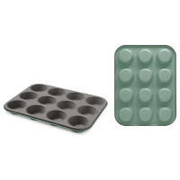 Форма для 12 маффинов GUARDINI Bon Ton зеленая, 35x27 см 74912PAGBHEE