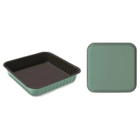 Квадратная рифленая форма для выпечки GUARDINI Bon Ton зеленая, 24x24 см 74524PAGBHEE