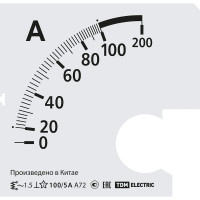 Шкала TDM ELECTRIC ш72 100/5а-1.5, для а72 х/5а SQ1102-2054