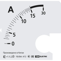 Шкала TDM ELECTRIC Ш72 15/5А-1,5 для А72 Х/5А SQ1102-2045