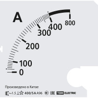 Шкала TDM ELECTRIC ш96 400/5а-1.5, для а96 х/5а SQ1102-2018