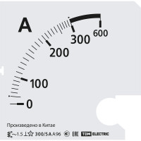 Шкала TDM ELECTRIC ш96 300/5а-1.5, для а96 х/5а SQ1102-2017