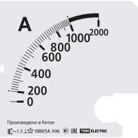 Шкала TDM ELECTRIC ш96 1000/5а-1.5, для а96 х/5а SQ1102-2023