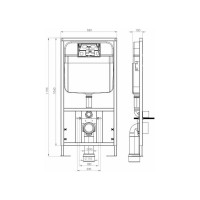 Инсталляция с кнопкой Santi Line (черная матовая, овальная) SL-03