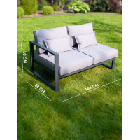 Диван с правым подлокотником Callisto mobili Лагуна 2-х местный, серый М401.2Е10