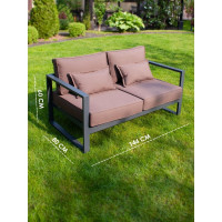 Диван с двумя подлокотниками Callisto mobili Лагуна 2-х местный, шоколад М401.3Е04