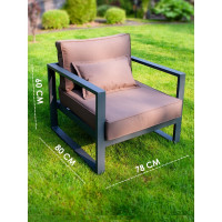 Кресло с двумя подлокотниками Callisto mobili Лагуна шоколад М401.0Е04