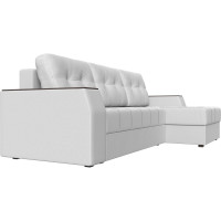 Угловой диван Лига диванов Эмир БС правый полностью экокожа белая 28403