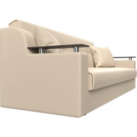 Прямой диван Лига диванов книжка Сенатор полностью экокожа бежевая 100629