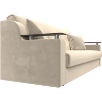 Прямой диван Лига диванов книжка Сенатор полностью микровельвет бежевый 100614