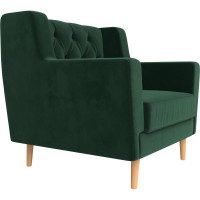 Кресло Лига диванов Брайтон Люкс полностью велюр зеленый 108892
