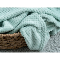 Покрывало-плед Guten Morgen Велсофт, Жаккардовый, рис.14-6008, Зеленый, 200x220 см ПКЗ-200-220