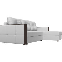 Угловой диван Лига диванов Валенсия Лайт угол правый полностью экокожа белая 117767