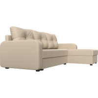 Угловой диван Лига диванов Ливерпуль Лайт угол правый полностью экокожа бежевая 117740