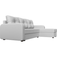 Угловой диван Лига диванов Ливерпуль Лайт угол правый полностью экокожа белая 117741