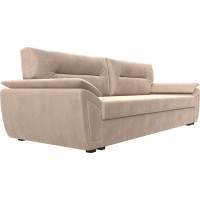 Прямой диван Лига диванов Нэстор Лайт полностью велюр бежевый 117583