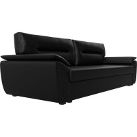Прямой диван Лига диванов Нэстор Лайт полностью экокожа черная 117608