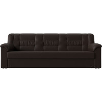 Прямой диван Лига диванов Карелия полностью экокожа коричневая 113338