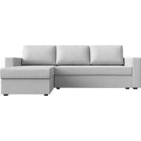 Угловой диван Лига диванов Траумберг Лайт левый полностью экокожа белая 117145L