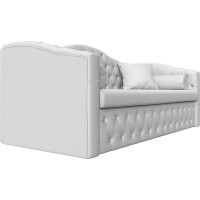 Прямой диван Лига диванов Мечта полностью экокожа белая 112872